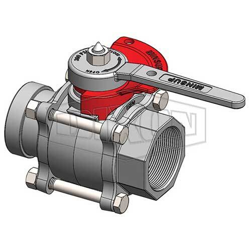 Dixon 08/062/118/00LO 2" Minsup Lockout  Shouldered End x F (1") Ball Valve