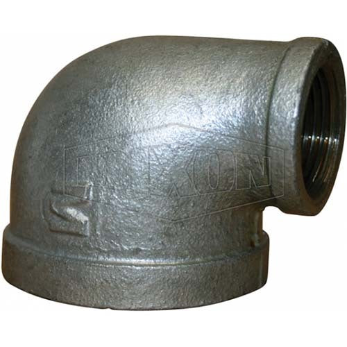 Dixon 1-1/4 x 3/8" 90° Reducing Screwed Elbow F/F Galvanised Malleable Iron