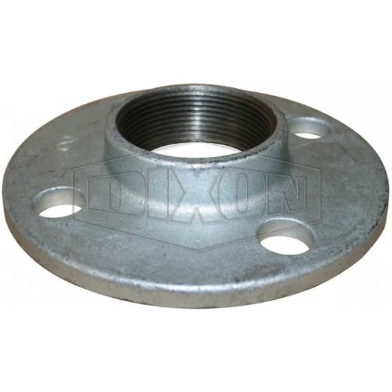 Dixon 1" Screwed Flange Round Drilled To Table D BSP Gal Malleable Iron