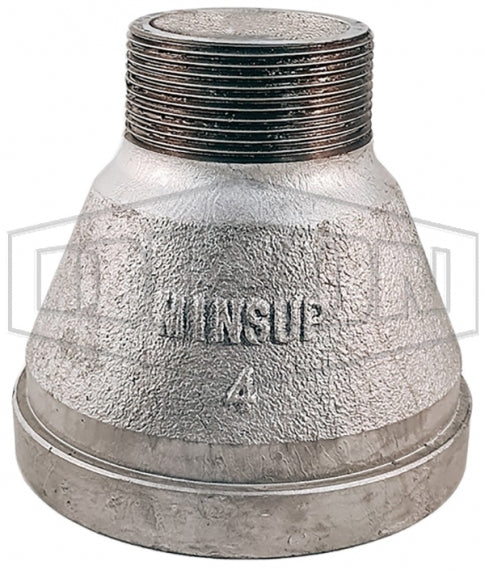 Dixon 100 x 50mm Reducing Shouldered Adapter x BSP Galvanised Mild Steel