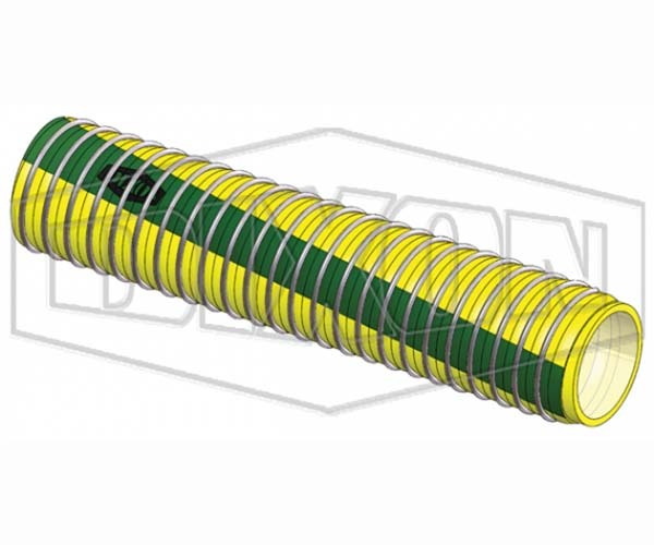Dixon 100mm x 5m Composite Petrol & Oil Suction & Delivery Light Duty Hose Yellow