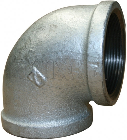 Dixon 1/2" (15mm) 90° Screwed Elbow F/F BSP Galvanised Malleable Iron