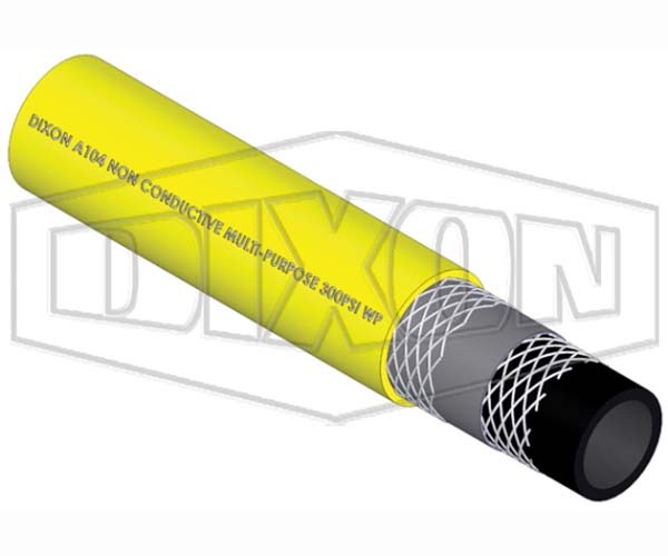 Dixon 12.5mm x 20m Rubber Multi-Purpose Non-Conductive Hose Yellow A104012YE020