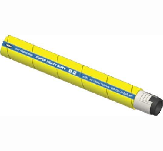 Dixon 13mm x 20m Rubber Super Heavy Duty Air & Water Delivery Hose Yellow A191012Y020