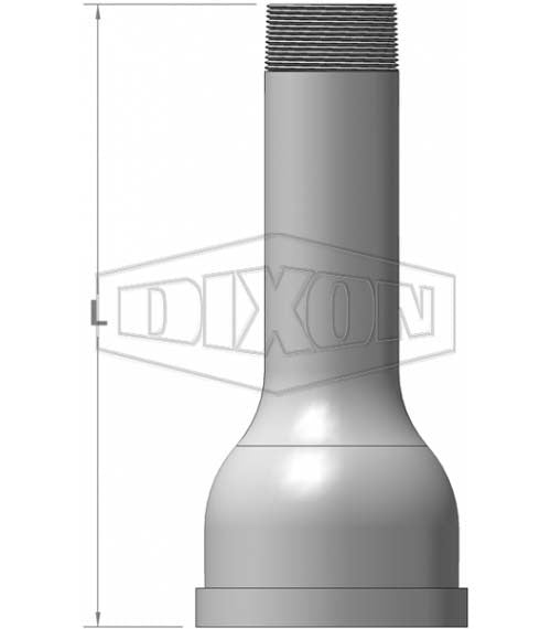 Dixon 150 x 100mm Reducing Shouldered Adapter x BSP Galvanised Mild Steel