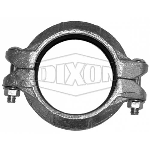 Dixon 165.1 x 168.3mm Roll Grooved Rigid Transition Coupling - Galvanised - AIMS Industrial Supplies