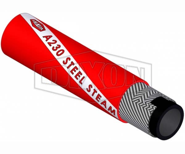 Dixon 19mm x 120m Rubber High Temperature Steel Bull Braid Hose Red A230020120