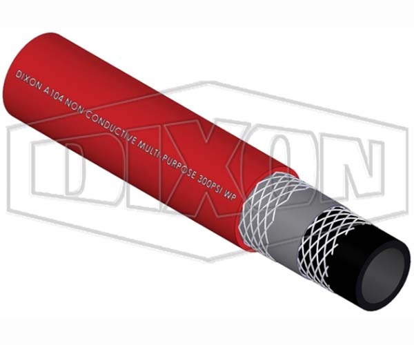 Dixon 19mm x 20m Rubber Multi-Purpose Non-Conductive Hose Red A104020020