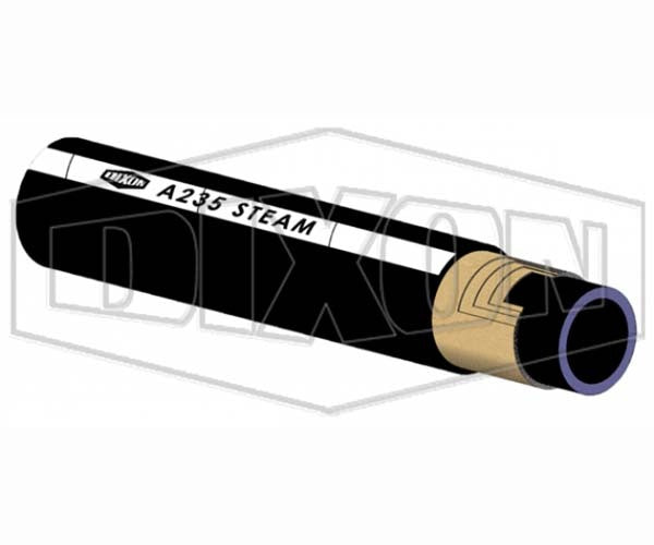 Dixon 19mm x 20m Rubber Steam Hose Fabric Reinforced Black A235020B020