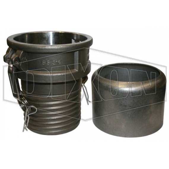 Dixon 2" Aluminium Scroll Tail Camlock Type C Coupler x Hose Shank W/ Ferrule