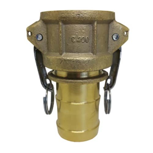 Dixon 25mm Brass Standard BSP Cam & Groove Type C Coupler x Hose Shank