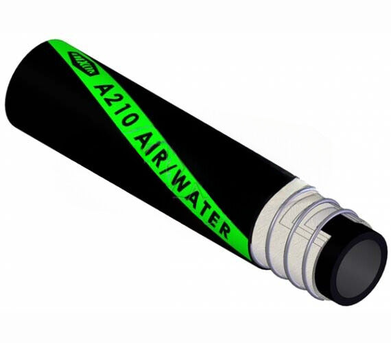 Dixon 25mm x 20m Rubber Heavy Duty Water Suction & Delivery Hose Black A210025020