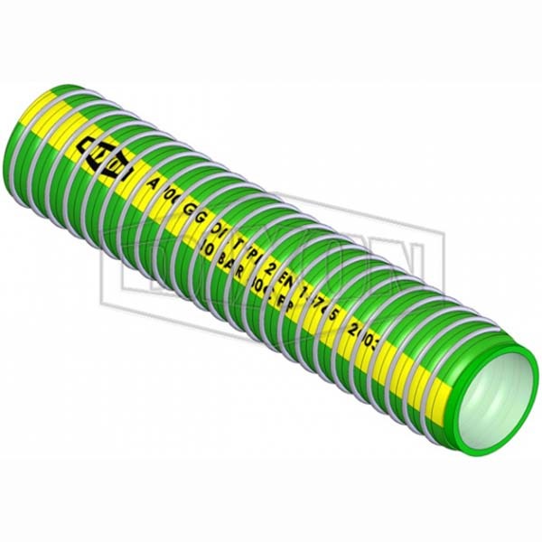 Dixon 25mm x 5m Composite Petrol & Oil Medium Duty Suction & Delivery Hose Green