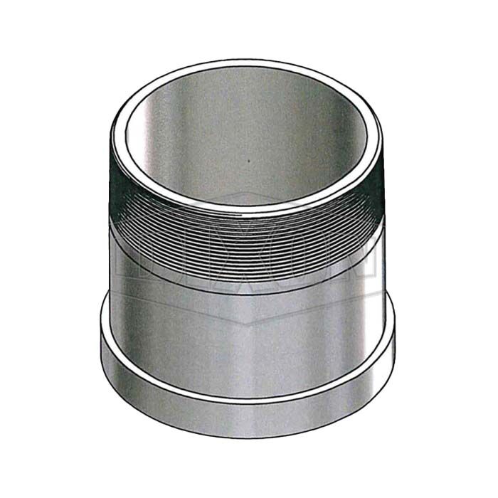 Dixon 4" (100mm) Shouldered Screwed Adaptor Short Series Gal Mild Steel