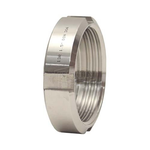 Dixon 4" Sanitary Fitting DIN Round Nut 304 Stainless Steel 13R-G400DIN