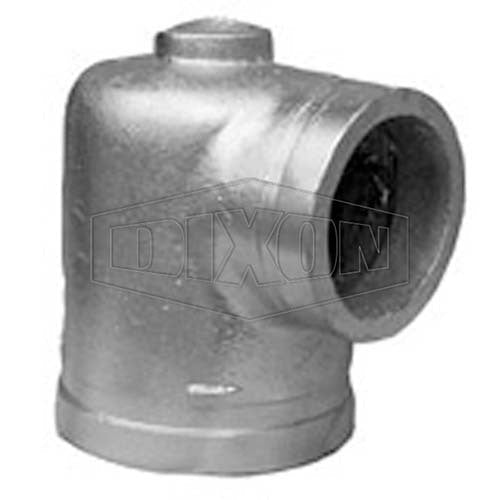 Dixon 4" x 3" Grooved Hydrant End Run Tee Ductile Iron Galvanised - AIMS Industrial Supplies