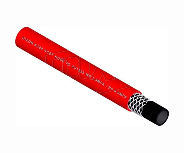 Dixon 5mm x 100m Rubber Single Line Welding Hose Red A108005R100