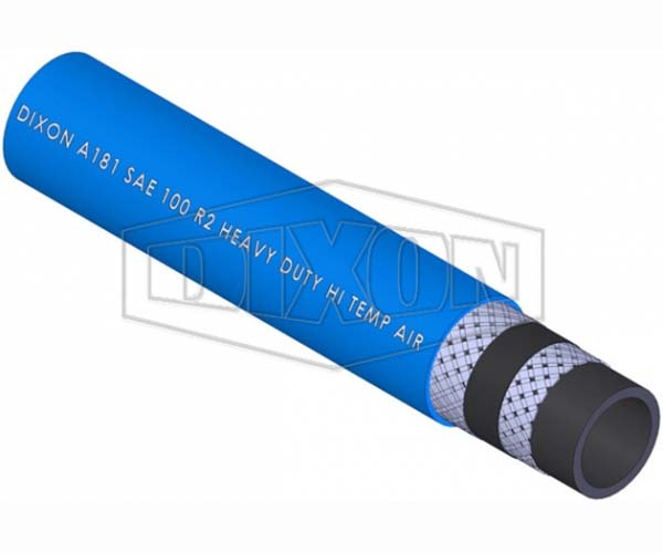Dixon 63.5mm x 20m Rubber High Temperature 135°C Steel Bull Braid Hose Blue A181065020