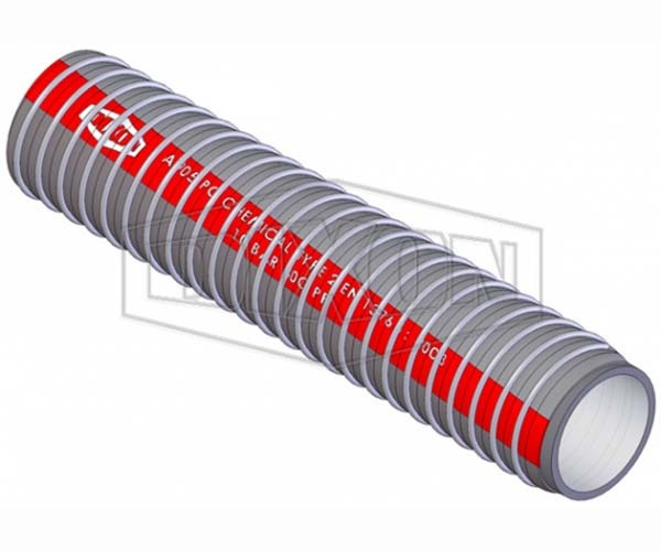 Dixon 76mm x 40m Composite Chemical Medium Duty Suction & Delivery Hose Grey CODE951080040