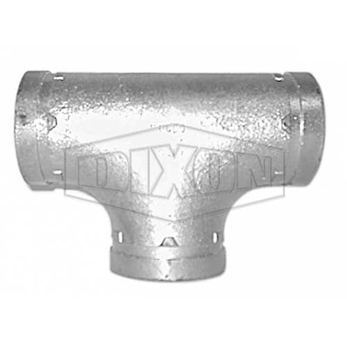 Dixon 8" (200mm) Roll Grooved Equal Tee Short Style 110S - Galvanised
