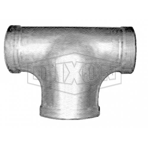 Dixon 80 x 80 x 100mm Standard Roll Grooved Bullhead Tee - Galvanised - AIMS Industrial Supplies