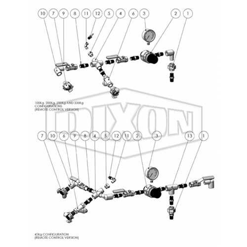 Dixon Anfo Loader Spare Part Sub Assembly Red Bush 1/2" x 1/4" BSP1