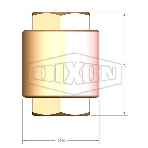 Dixon Brass Inline Spring Check Valve York Plastic Stem - AIMS Industrial Supplies