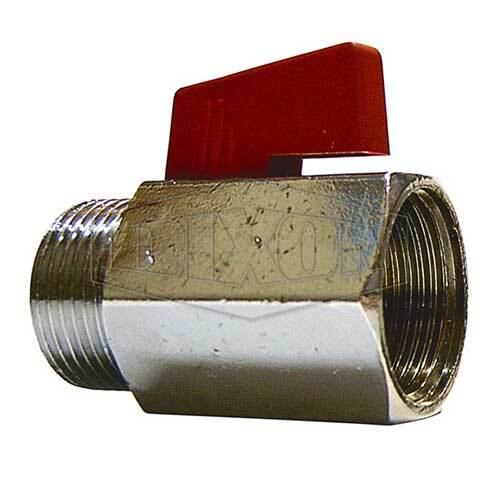 Dixon Brass Mini Ball Valve Female BSP x Male BSP - AIMS Industrial Supplies