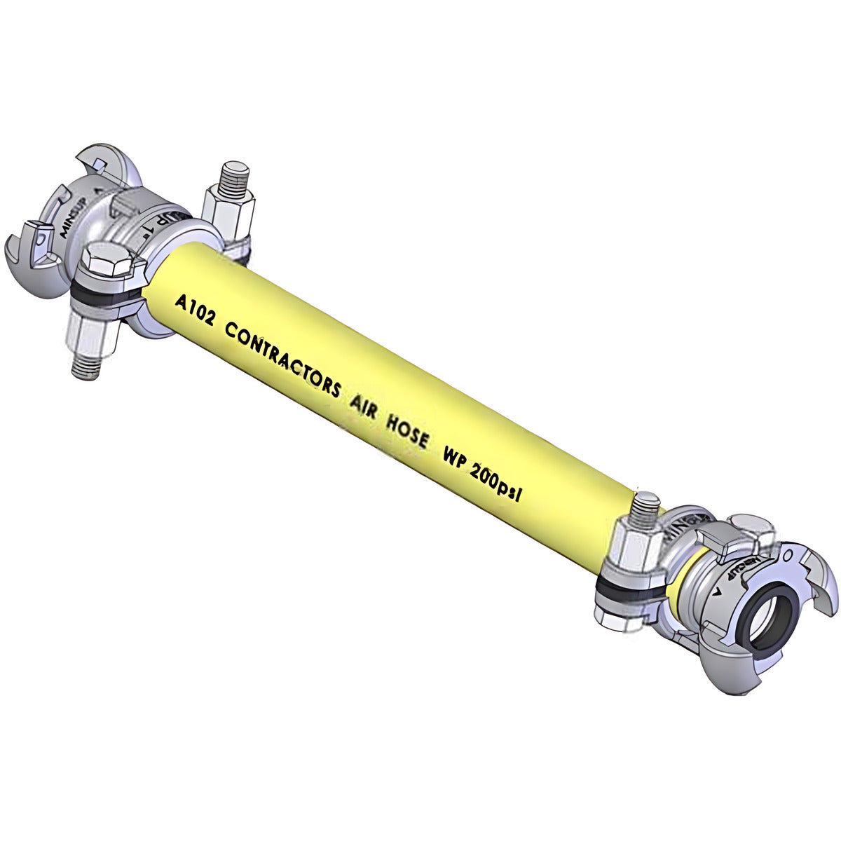 Dixon Contractors Yellow Air Hose Assembly, 20 mm to 25 mm