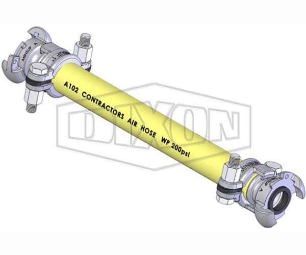 Dixon Contractors Yellow Air Hose Assembly - AIMS Industrial Supplies