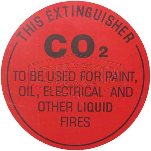 Dixon EXT-CO2SIGN 190mm x 190mm CO² Identification Sign - AIMS Industrial Supplies