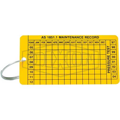 Dixon FFS-MRT  Maintenance Record Tag1