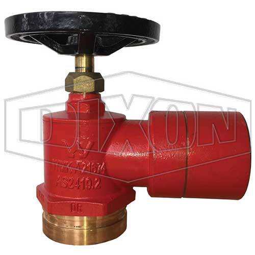 Dixon Fire Hydrant Landing Valve 3" Roll Grooved x BI WA DR Brass