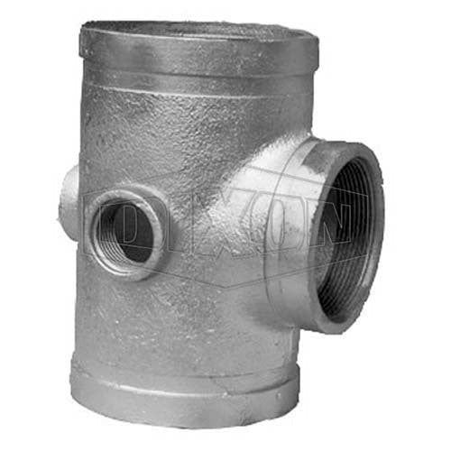 Dixon Grooved Hydrant Hose Reel Reducing Tee 4" x 3" x 2-1/2" x 1" - AIMS Industrial Supplies