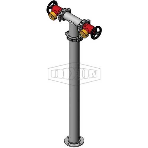 Dixon QLD Twin Hydrant Riser 100mm - Powder Coated - AIMS Industrial Supplies