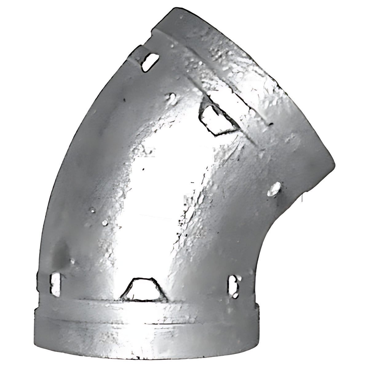 Dixon Roll Grooved 45° Elbow Short - Style 101S - Galvanised, 4" to 8"