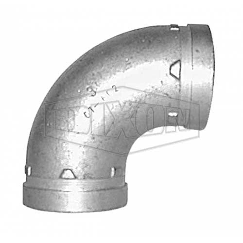 Dixon Roll Grooved 90° Elbow Short - Style 100S - Galvanised1