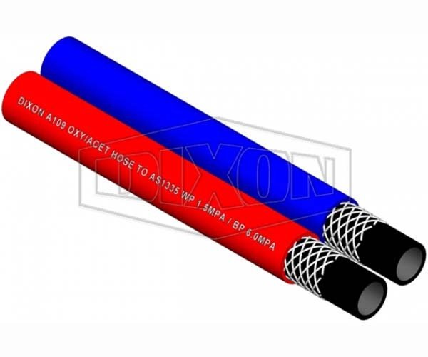 Dixon Rubber Twin Line Welding Hose Blue/Red - AIMS Industrial Supplies