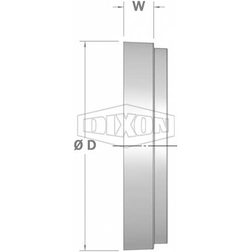 Dixon Shouldered Blank End - Galvanised Mild Steel - AIMS Industrial Supplies