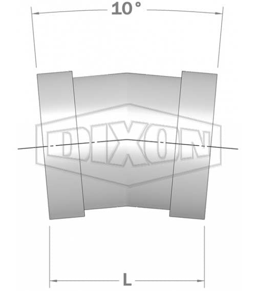 Dixon Shouldered End 10° Setting Piece Galvanised Mild Steel - AIMS Industrial Supplies