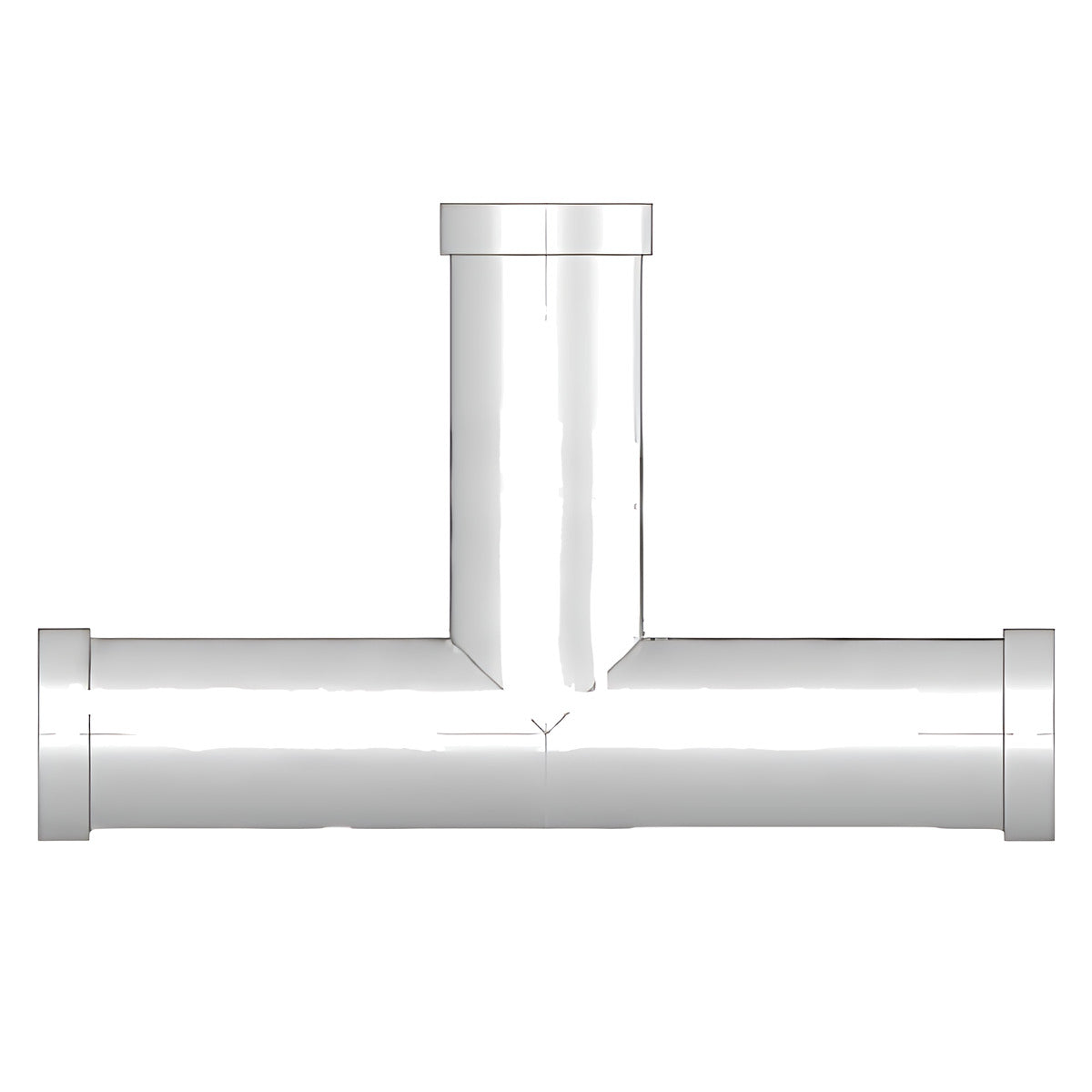 Line drawing of Dixon Shouldered Equal Tee Galvanised Mild Steel, 50 mm to 150 mm