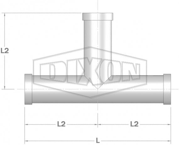 Dixon Shouldered Equal Tee Galvanised Mild Steel - AIMS Industrial Supplies