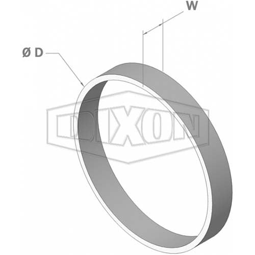 Dixon Shouldered Weld Ring 100mm - Mild Steel