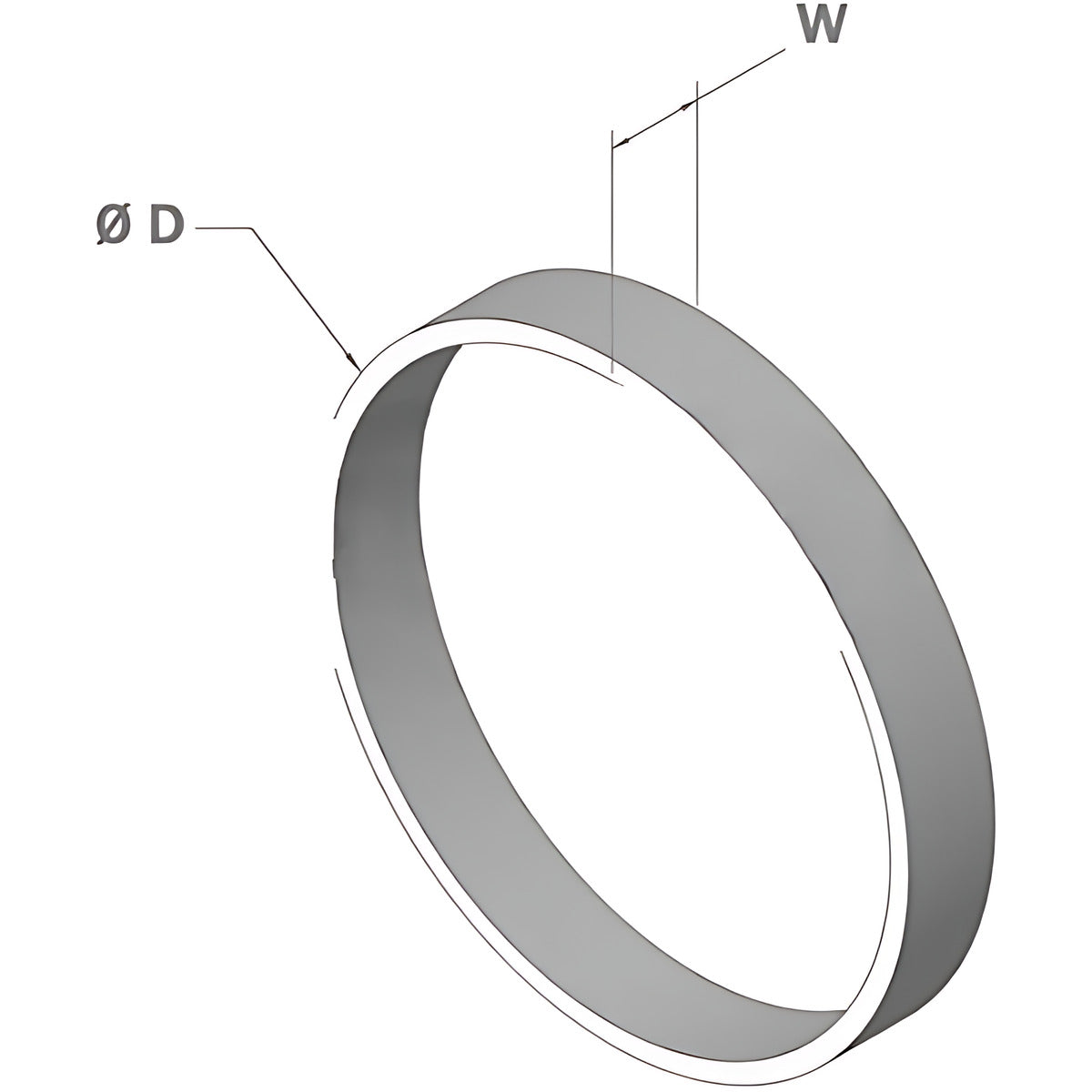 Dimension drawing of Dixon Shouldered Weld Ring Split Type - Mild Steel, 250 mm to 600 mm