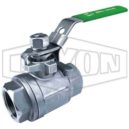 Dixon SS2P-32MM 32mm 2-Pc Ball Valve 316 SS Female x Female BSP - Full Bore
