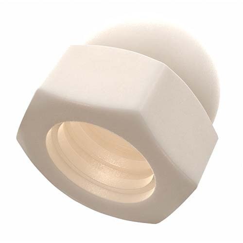 Dome Hex Nut Natural Nylon - AIMS Industrial Supplies