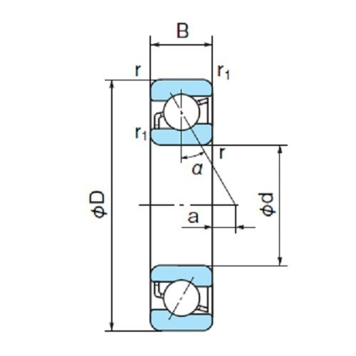 Double Row Angular Contact Ball Bearings Open 5200-53002