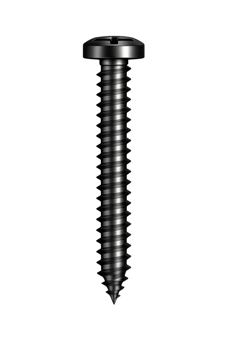 Drillx Phillips Pan Head Self Tapping Screw Zinc Black - AIMS Industrial Supplies
