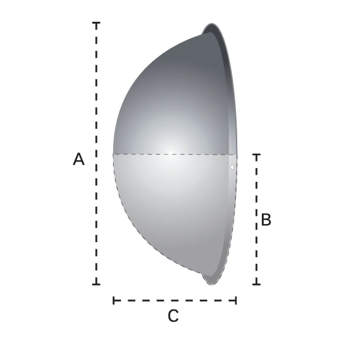 DuraVision Acrylic Half Dome Convex Mirror - AIMS Industrial Supplies