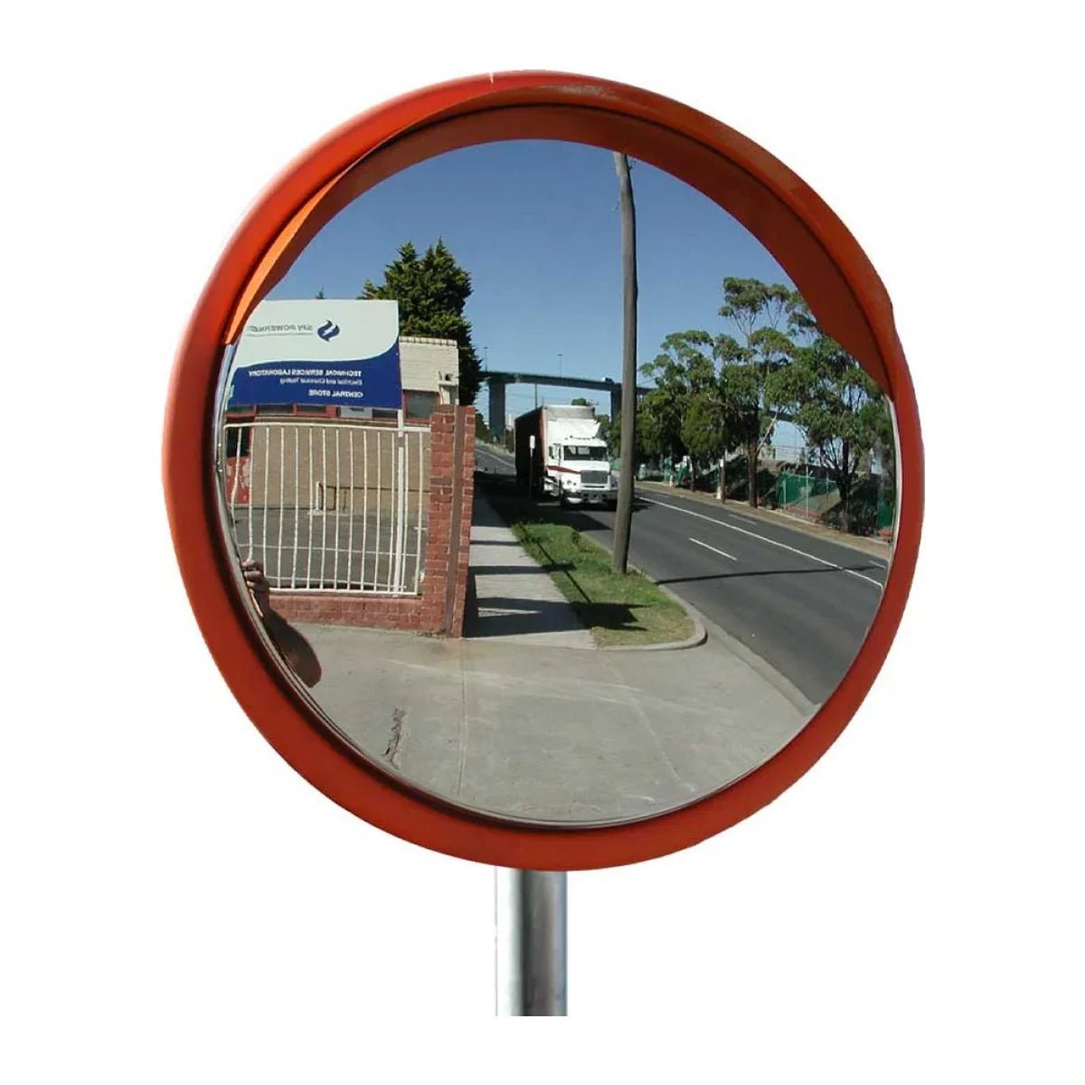 DuraVision DeLuxe Stainless Steel Traffic Convex Mirror - AIMS Industrial Supplies
